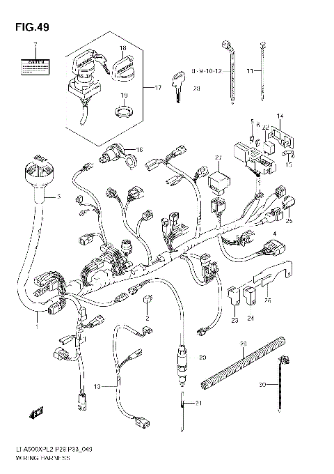 WIRING HARNESS (LT-A500XPZL2 E33)