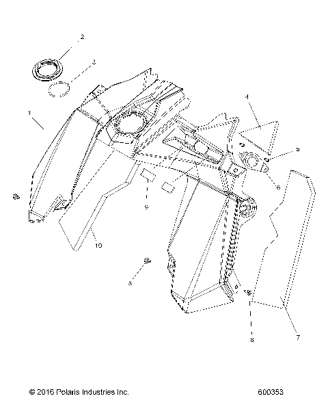 BODY, CONSOLE - S19EEC8PS/PEB ALL OPTIONS (600325)