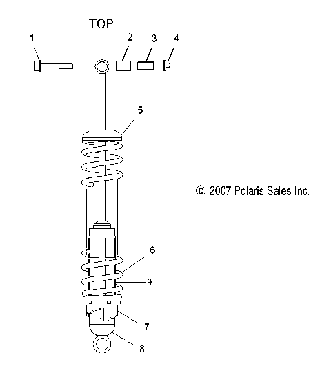 SUSPENSION, SHOCK, REAR TRACK - S12SU4BEL (49SNOWSHOCKREAR7042309)