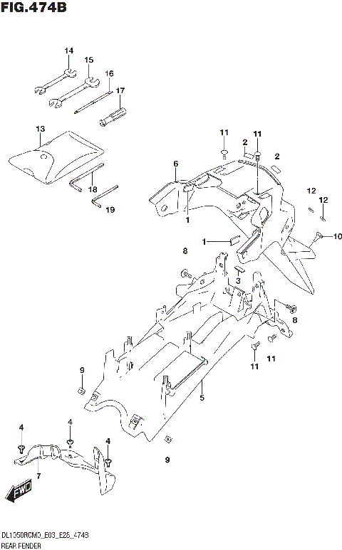 REAR FENDER (DL1050RQ)