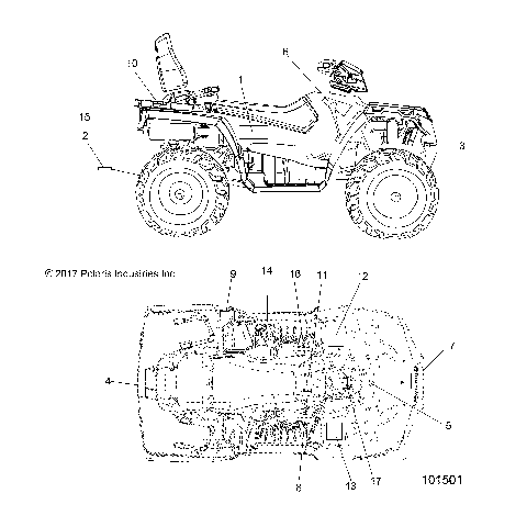 BODY, DECALS - A18SDA57L7/D57LU [101501]