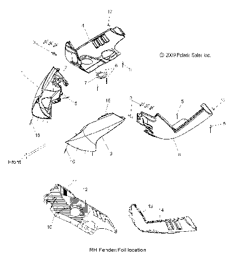 BODY, FENDER ASM., LH/RH - S12PU7ESL/EEL (49SNOWFENDERS10WIDE)