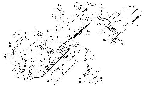 TUNNEL, REAR BUMPER, AND SNOWFLAP ASSEMBLY [103451]