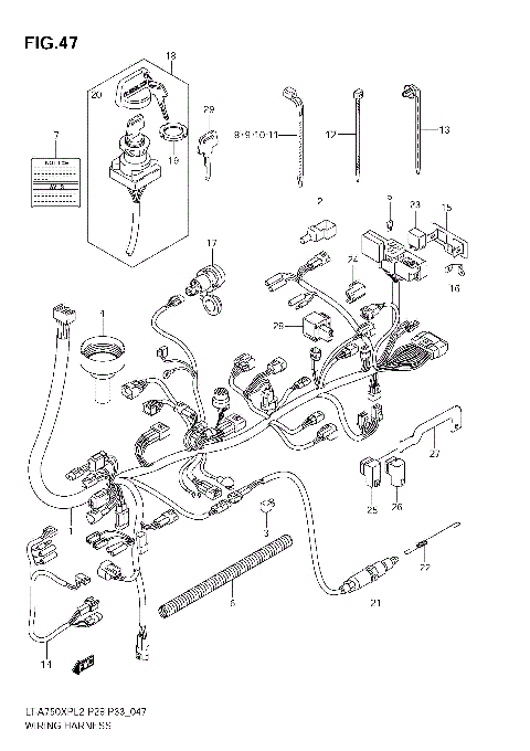 WIRING HARNESS (LT-A750XPL2 E28)