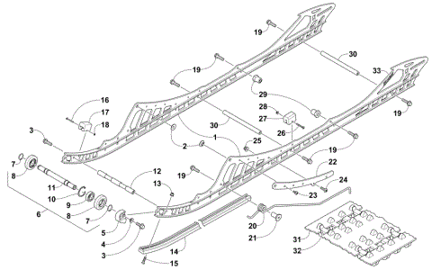 SLIDE RAIL AND TRACK ASSEMBLY