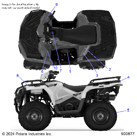 BODY, DECALS, STANDARD - A24SEA57L6 (900877)