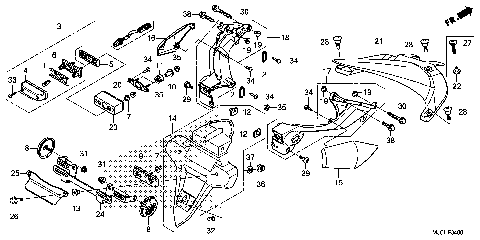 REAR FENDER@LICENSE LIGHT