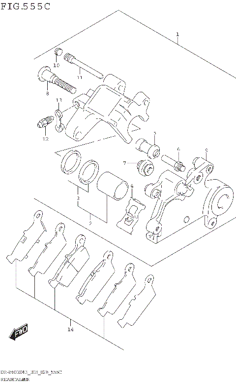 REAR CALIPER (DR-Z400SM3 E33)