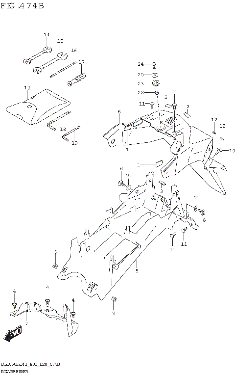 REAR FENDER (DL1050RJ)