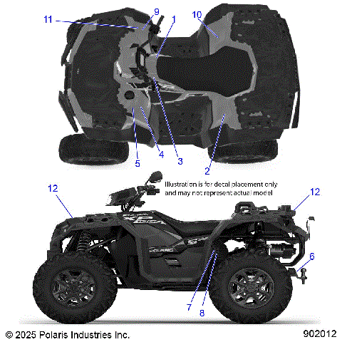 BODY, DECALS, GENERAL - A26SLD95CJ (902012)