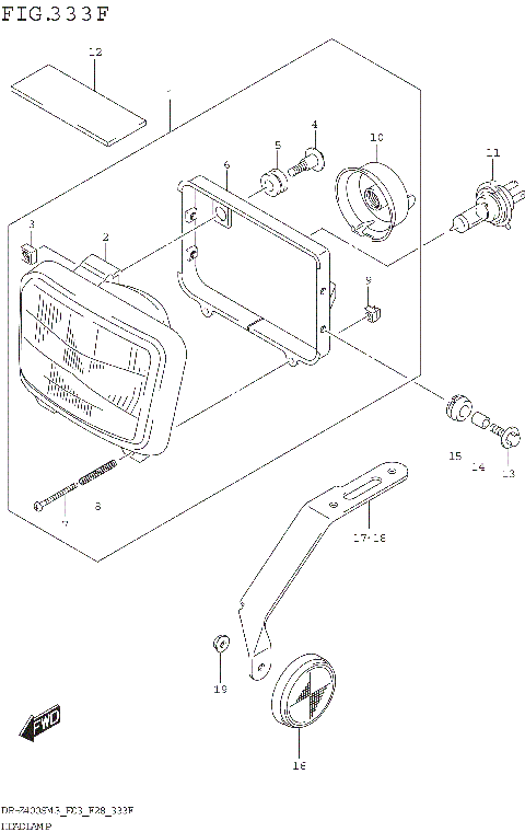 HEADLAMP (DR-Z400SMM3 E33)