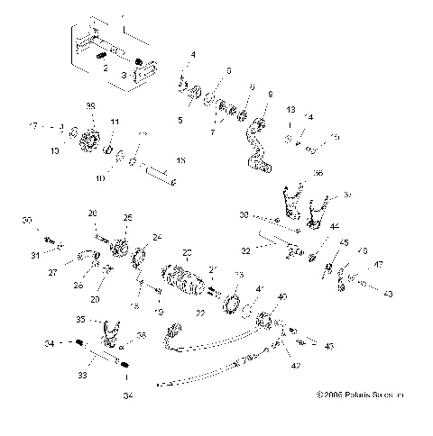 ENGINE, SHIFTING MECHANISM - A07GP52AA/AB (49ATVSHIFT07OUT525)