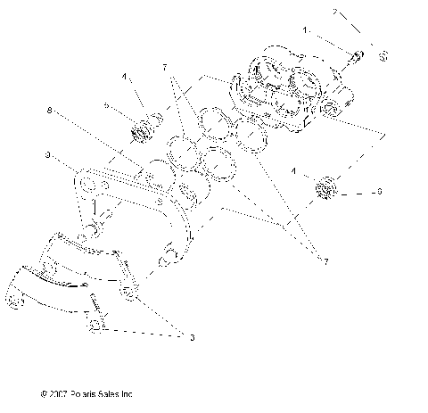 BRAKES, FRONT CALIPER - R08RH68 ALL OPTIONS (49RGRCALIPER08500EFI)