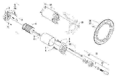 ELECTRIC START - STARTER MOTOR ASSEMBLY [77930]