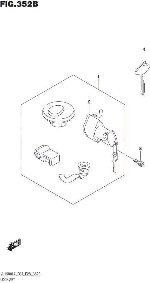 LOCK SET (VL1500BL7 E28)