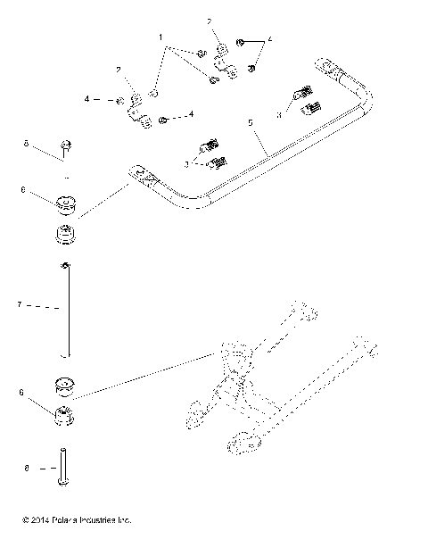SUSPENSION, STABILIZER BAR - A15SYE95AX/L95AP (49ATVSTABILIZER15TR1000)