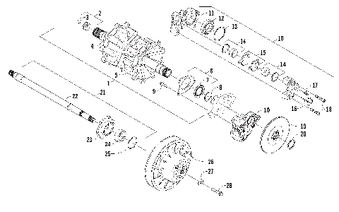 DRIVE TRAIN SHAFTS AND BRAKE ASSEMBLIES [102228]