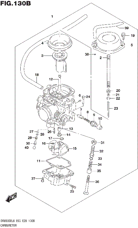 CARBURETOR (DR650SEL6 E28)