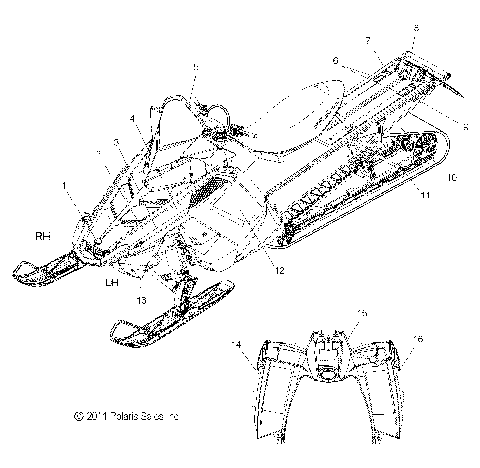 BODY, DECAL, RETRO - S12CG8/CH8 ALL OPTIONS (49SNOWDECAL12800PRMKR)