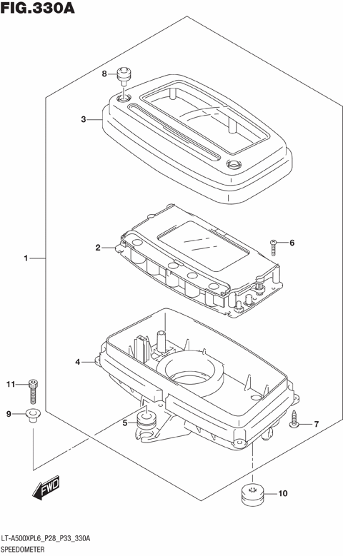 SPEEDOMETER (LT-A500XPL6 P28)