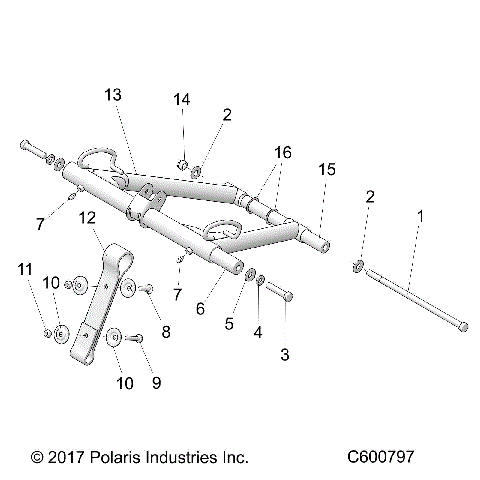 SUSPENSION, TORQUE ARM, FRONT - S19CBA6GSL (C600797)