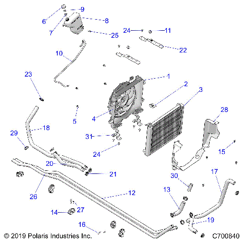 OPT, DASH COOLING, HEATER ASSEMBLY - R20RSE99A/B (C700840)