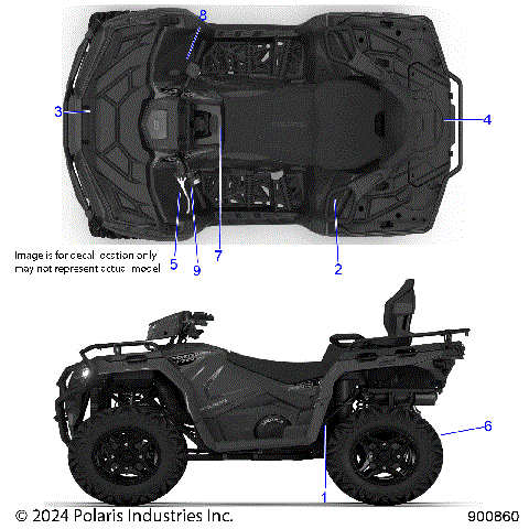 BODY, DECALS, STANDARD - A26SDZ57AB (900860)