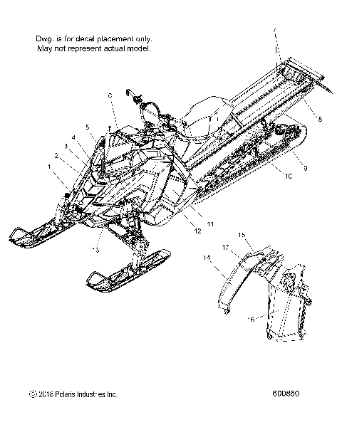BODY, DECAL, SNOW CHECK SELECT, BLACK PEARL SIDE PNL W/GOLD ACCENT - S19EHM8PS (600850)