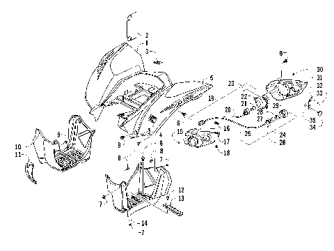 REAR BODY AND TAILLIGHT ASSEMBLY [96404]