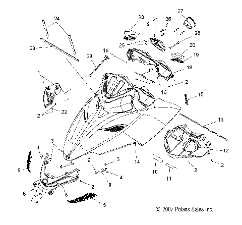 BODY, HOOD ASM. - S08PB6FS/FE (49SNOWHOOD086008BALL)