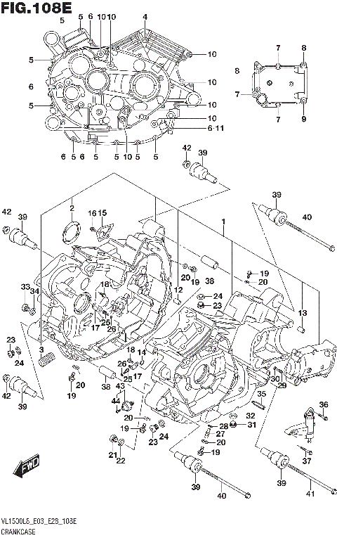 CRANKCASE (VL1500TL8 E03)