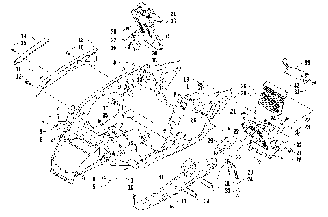 FRONT FRAME AND FOOTREST ASSEMBLY [89927]