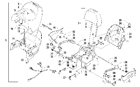 PASSENGER SEAT AND BACKREST ASSEMBLY [97802]