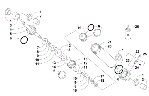 REAR SUSPENSION REAR ARM SHOCK ABSORBER