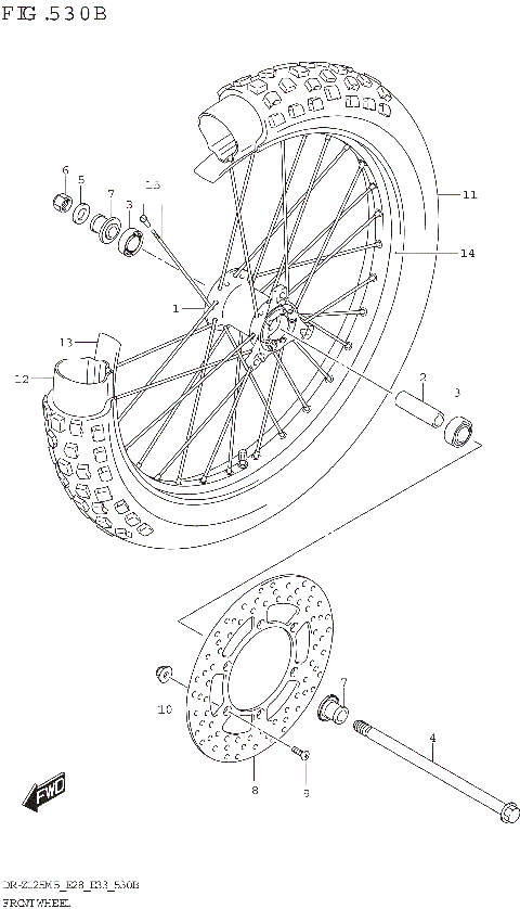 FRONT WHEEL (DR-Z125L)