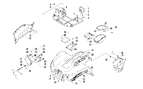 FRONT RACK, BODY PANEL, AND HEADLIGHT ASSEMBLIES [97589]