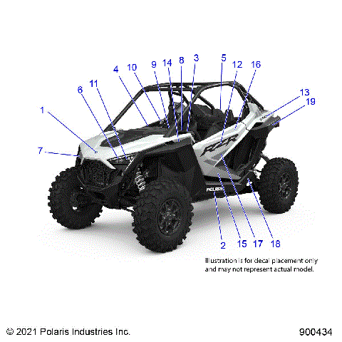 BODY, DECALS - Z22MAC92AS/BS/Z92AS/BS (900434)