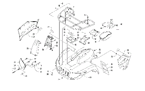 FRONT RACK, BODY PANEL, AND HEADLIGHT ASSEMBLIES [303135]