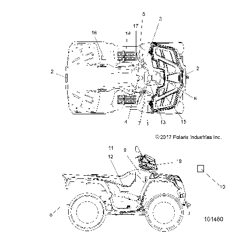 BODY, DECALS - A19SHS57PS [101460]