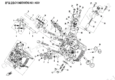 CYLINDER HEAD (1) ASSY.