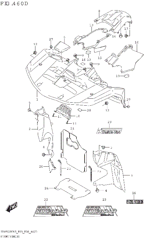 FRONT FENDER (LT-A500XP:(P03,P33))