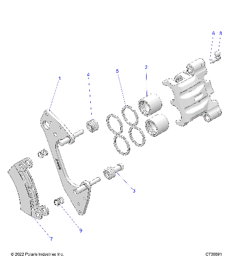 BRAKES, FRONT CALIPER - R23TAE99AD/AP/BD/BP (C700017)