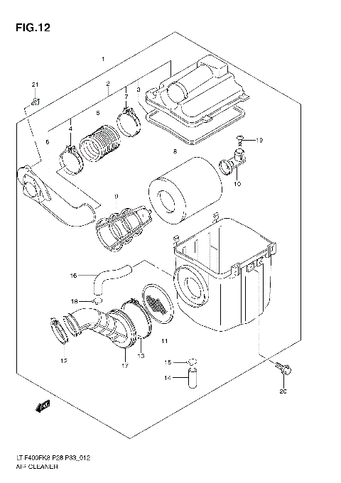 AIR CLEANER (LT-F400FK8/FK9/FUL0)