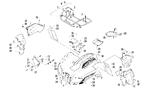 FRONT RACK, BODY PANEL, AND HEADLIGHT ASSEMBLIES [95023]