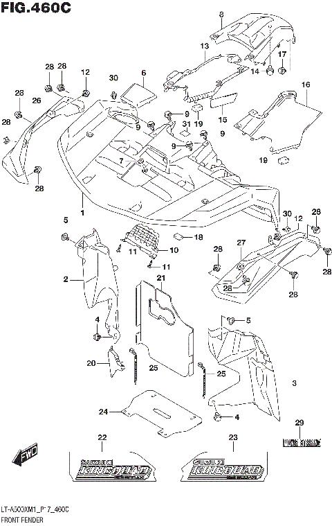 FRONT FENDER (LT-A500XPZM1 P17)