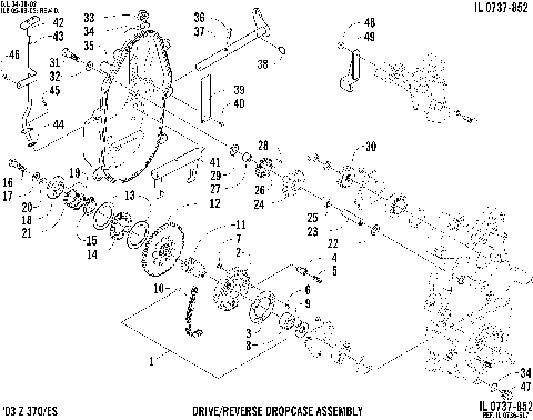 DRIVE/REVERSE DROPCASE ASSEMBLY (Optional) [55816]