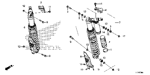 REAR SHOCK ABSORBER (2)
