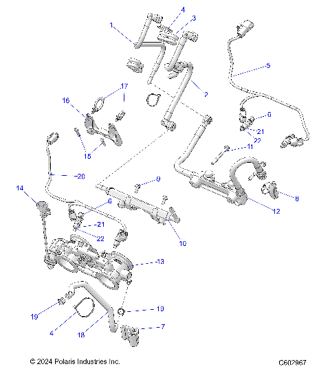 FUEL SYSTEM, RAIL, LINES and THROTTLE BODY - S25TDL6LSA (C602967)