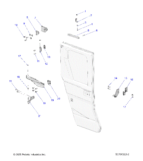 BODY, DOOR REAR MOUNTING