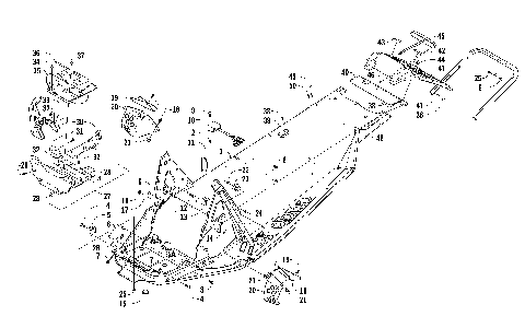 CHASSIS, REAR BUMPER, AND SNOWFLAP ASSEMBLY [91775]